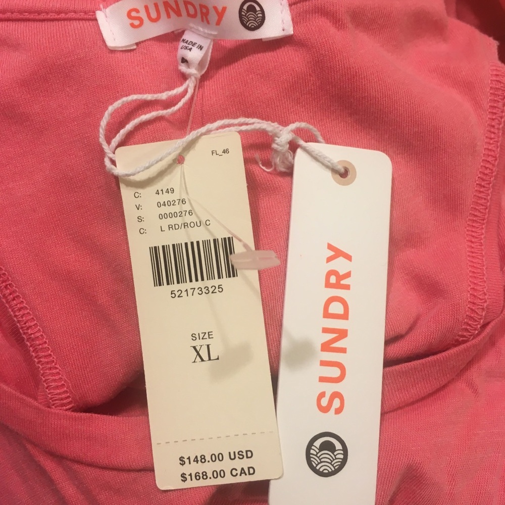 NWT Anthropologie Sundry Tiered Light Red Dress - Picture 8 of 8